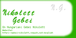 nikolett gebei business card